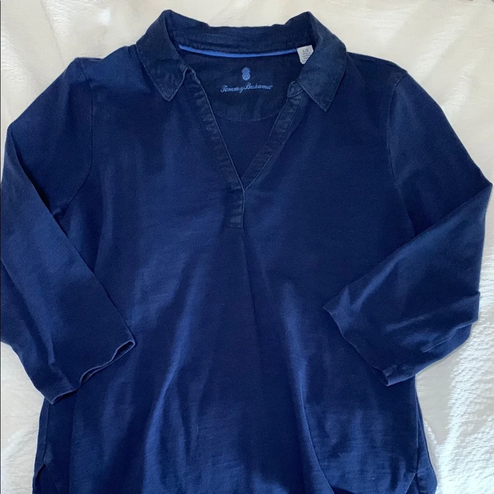 Tommy Bahama Blue Long Sleeve Tee - Picture 1 of 1